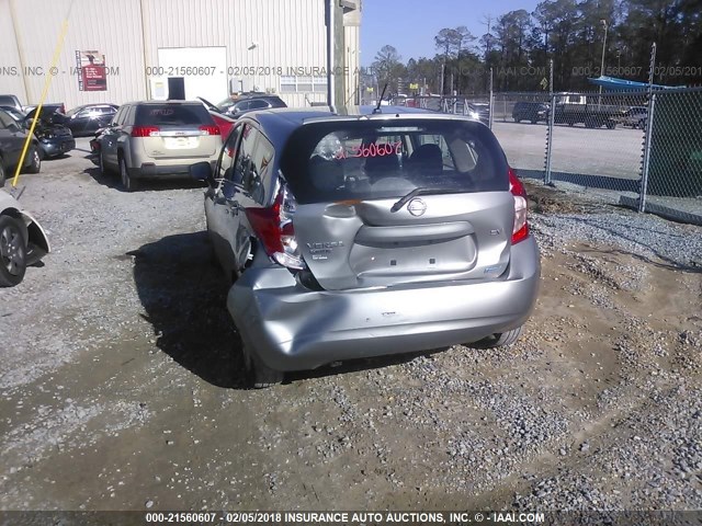 3N1CE2CP6FL408648 - 2015 NISSAN VERSA NOTE S/S PLUS/SV/SL/SR SILVER photo 6