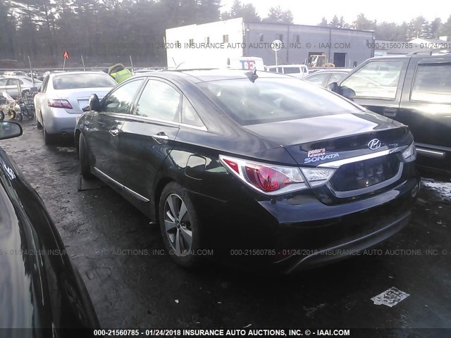 KMHEC4A45CA040283 - 2012 HYUNDAI SONATA HYBRID BLACK photo 3