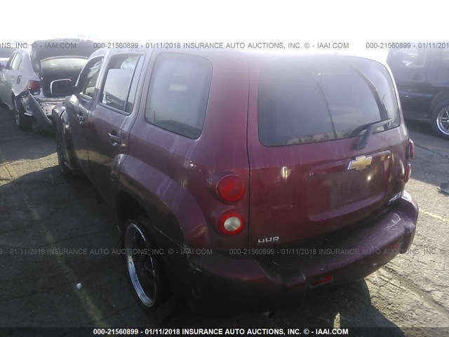 3GNCA13B39S587059 - 2009 CHEVROLET HHR LS RED photo 3