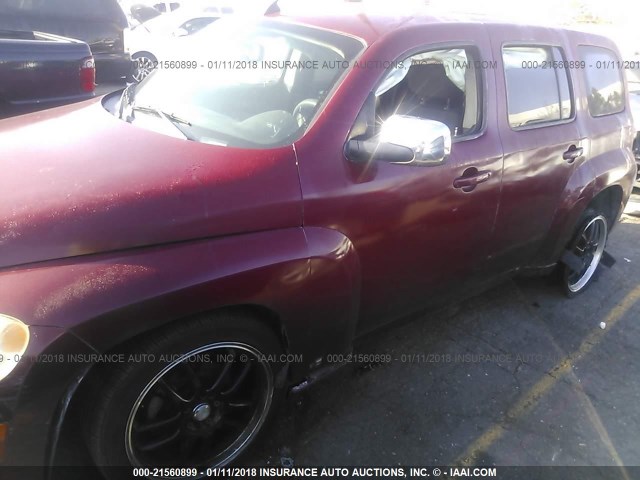 3GNCA13B39S587059 - 2009 CHEVROLET HHR LS RED photo 6
