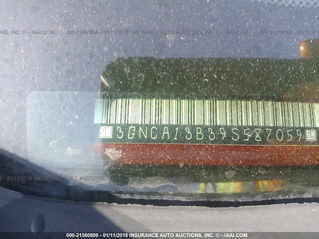 3GNCA13B39S587059 - 2009 CHEVROLET HHR LS RED photo 9