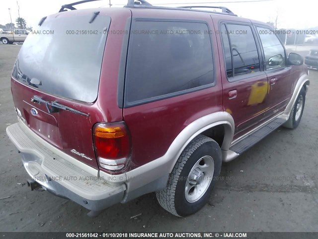 1FMZU74EXYZB80973 - 2000 FORD EXPLORER EDDIE BAUER RED photo 4