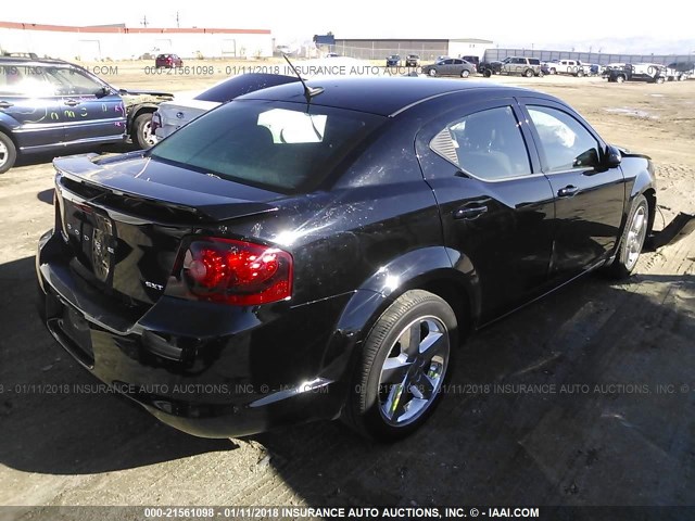 1C3CDZCB3DN556688 - 2013 DODGE AVENGER SXT BLACK photo 4