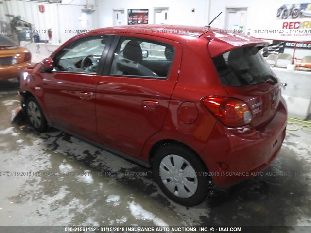 ML32A3HJ9FH045889 - 2015 MITSUBISHI MIRAGE DE RED photo 3