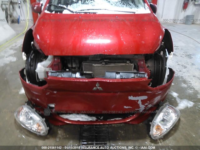 ML32A3HJ9FH045889 - 2015 MITSUBISHI MIRAGE DE RED photo 6