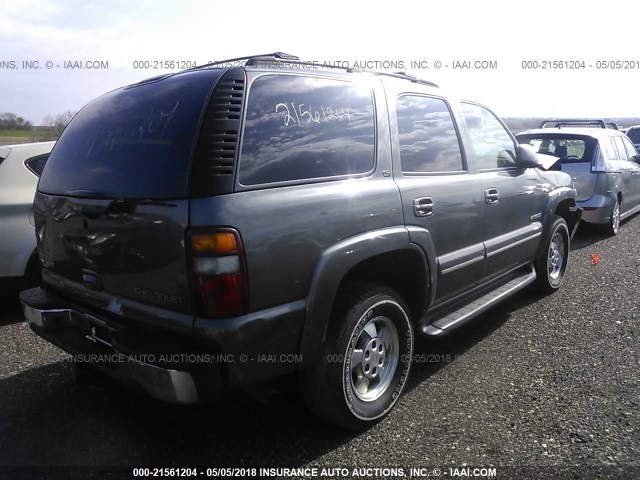 1GNEK13Z12J183428 - 2002 CHEVROLET TAHOE K1500 GRAY photo 4