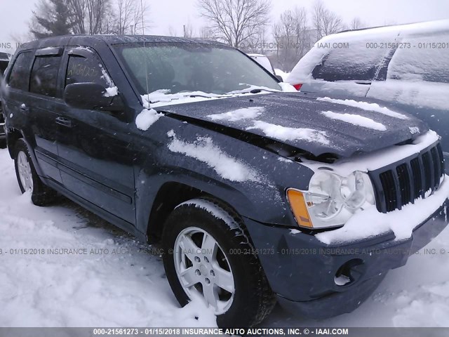 1J8HR48P77C629855 - 2007 JEEP GRAND CHEROKEE LAREDO/COLUMBIA/FREEDOM Dark Blue photo 1