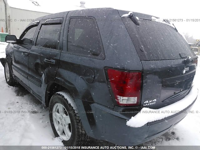 1J8HR48P77C629855 - 2007 JEEP GRAND CHEROKEE LAREDO/COLUMBIA/FREEDOM Dark Blue photo 3