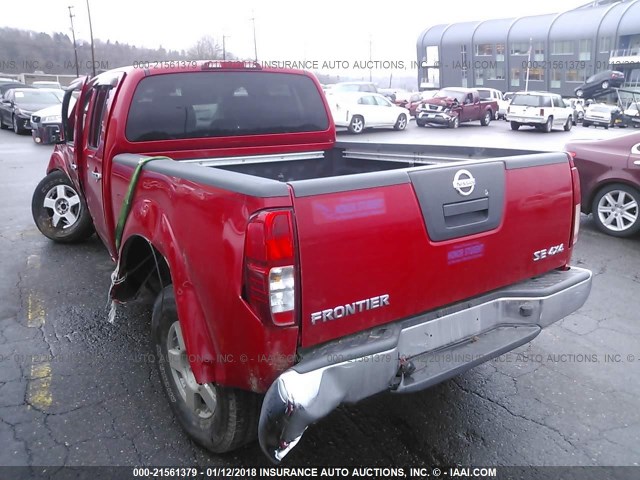 1N6AD09W87C411216 - 2007 NISSAN FRONTIER CREW CAB LE/SE/OFF ROAD RED photo 3