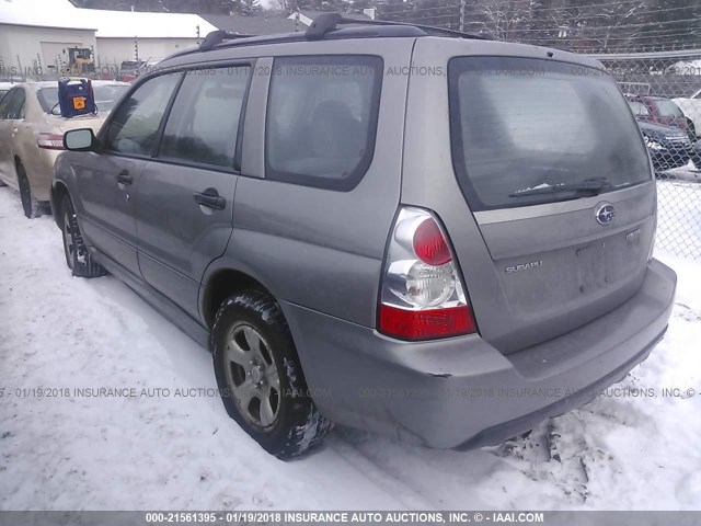 JF1SG63676H712707 - 2006 SUBARU FORESTER 2.5X GRAY photo 3