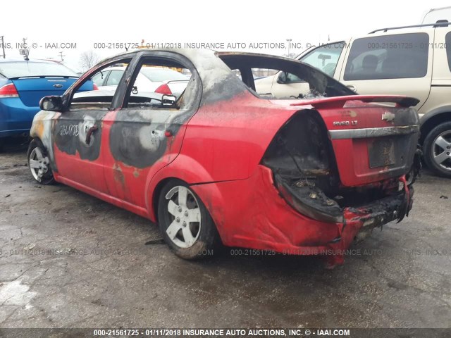 KL1TD56E89B399962 - 2009 CHEVROLET AVEO LS/LT 红色 照片 3