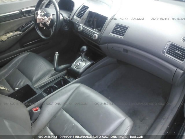 2HGFA16958H525972 - 2008 HONDA CIVIC EXL BLACK photo 5