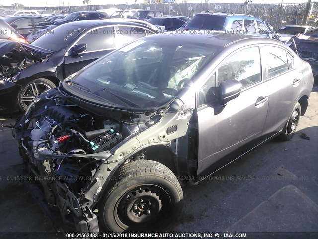 19XFB2F76FE108739 - 2015 HONDA CIVIC SE GRAY photo 2