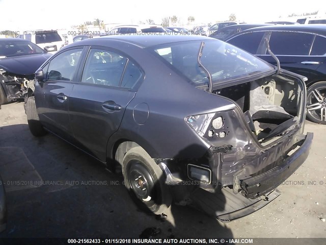 19XFB2F76FE108739 - 2015 HONDA CIVIC SE GRAY photo 3