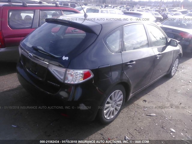 JF1GH61688H803364 - 2008 SUBARU IMPREZA 2.5I BLACK photo 4