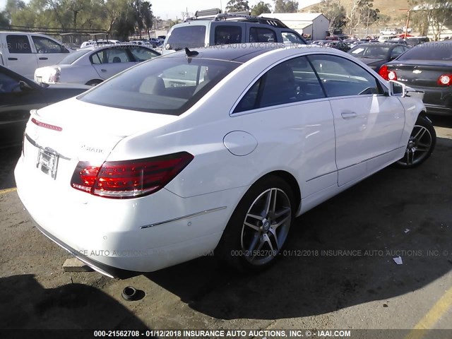 WDDKJ8JB7EF241536 - 2014 MERCEDES-BENZ E 350 4MATIC WHITE photo 4