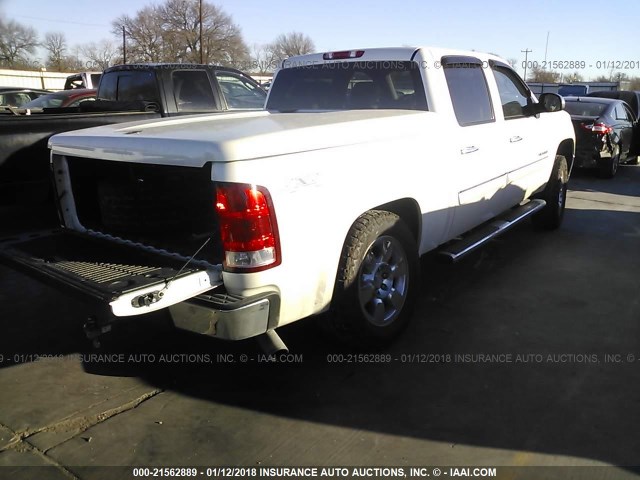 3GTP2WE34BG247499 - 2011 GMC SIERRA K1500 SLT WHITE photo 4