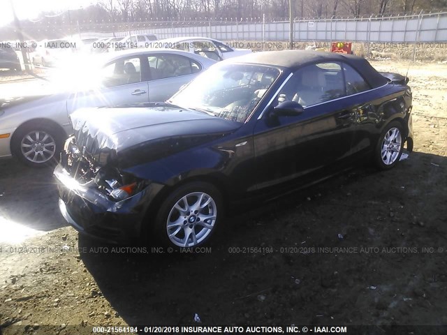 WBAUL73538VJ74648 - 2008 BMW 128 I BLACK photo 2