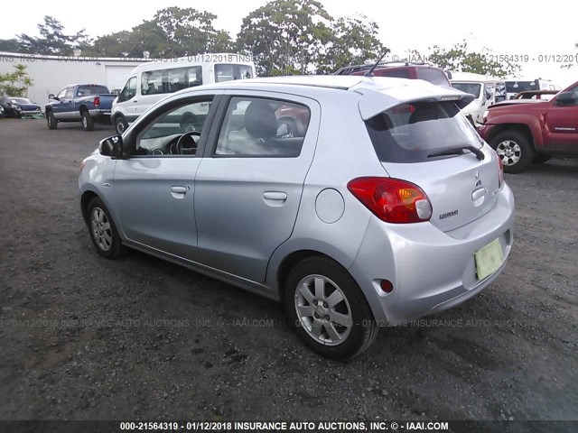 ML32A4HJ7FH032354 - 2015 MITSUBISHI MIRAGE ES SILVER photo 3