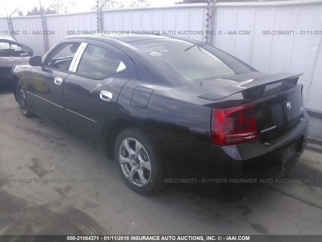 2B3KA53H86H233246 - 2006 DODGE CHARGER R/T BLACK photo 3