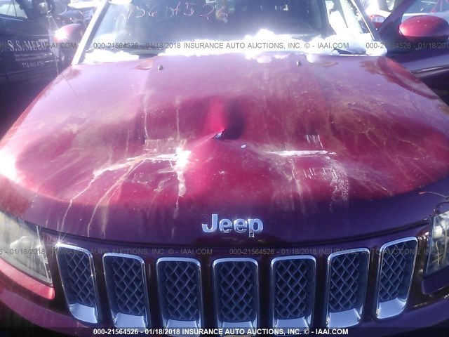 1C4NJDEB9GD573258 - 2016 JEEP COMPASS LATITUDE 红色 照片 6