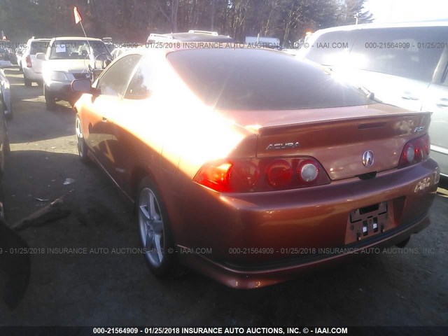 JH4DC530X6S016378 - 2006 ACURA RSX TYPE-S ORANGE photo 3