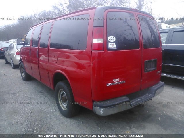 1GKHG35U841221748 - 2004 GMC SAVANA G3500 RED photo 3