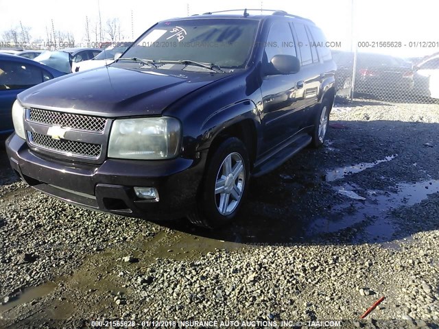 1GNDS13S282258641 - 2008 CHEVROLET TRAILBLAZER LS/LT PURPLE photo 2