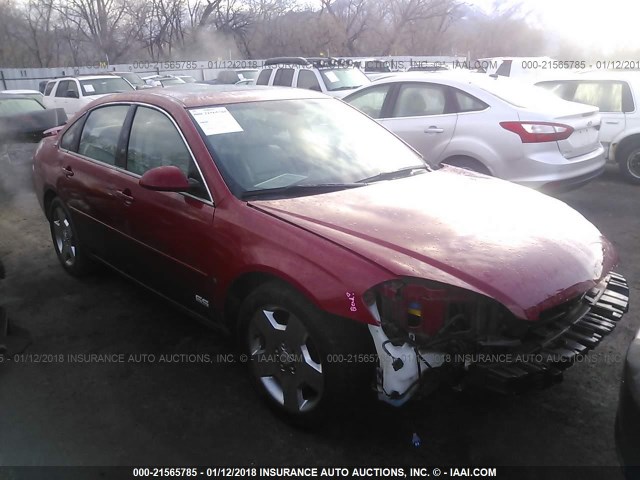 2G1WD58C489175534 - 2008 CHEVROLET IMPALA SUPER SPORT RED photo 1