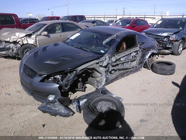 KMHHU6KH8AU026901 - 2010 HYUNDAI GENESIS COUPE 3.8L GRAY photo 2