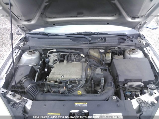 1G1ZT54835F134087 - 2005 CHEVROLET MALIBU LS ვერცხლისფერი ფოტო 10