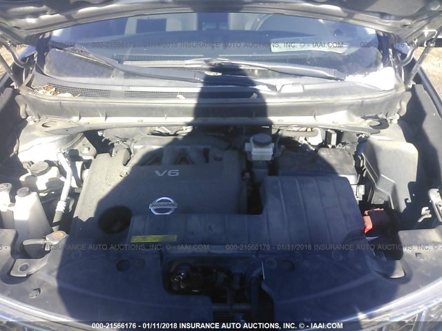 JN8AZ1MW4DW313817 - 2013 NISSAN MURANO S/SL/LE GRAY photo 10