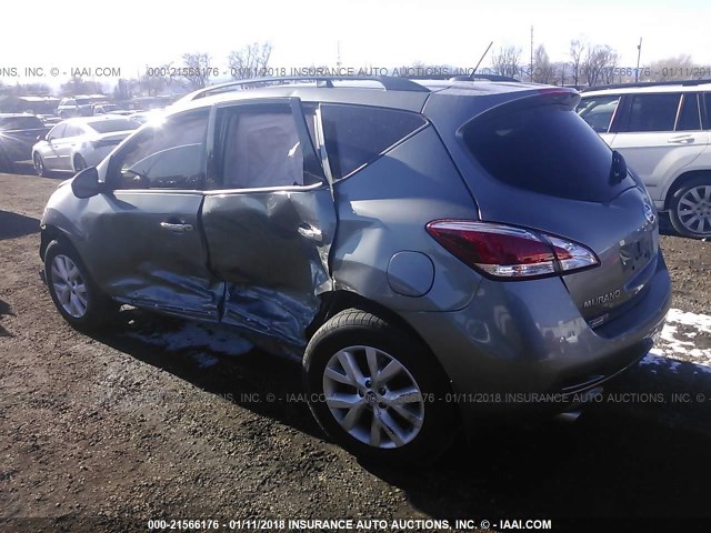 JN8AZ1MW4DW313817 - 2013 NISSAN MURANO S/SL/LE GRAY photo 3