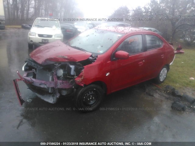 ML32F3FJ2HH000798 - 2017 MITSUBISHI MIRAGE G4 ES წითელი ფოტო 2