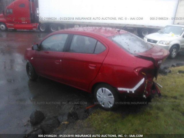 ML32F3FJ2HH000798 - 2017 MITSUBISHI MIRAGE G4 ES წითელი ფოტო 3