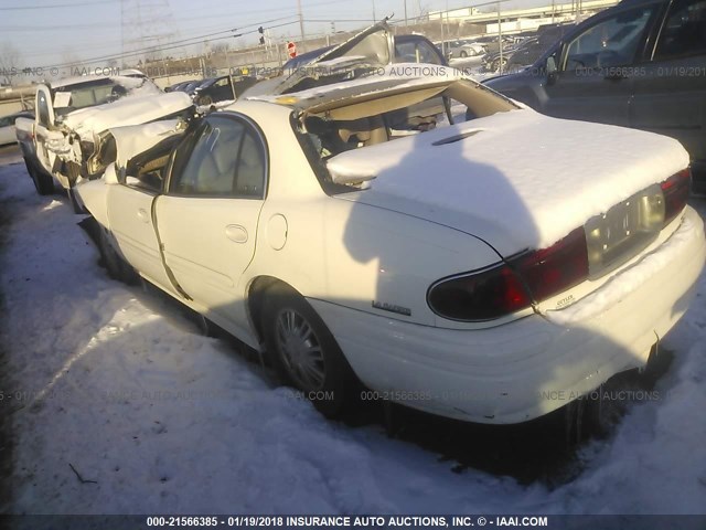 1G4HP54K424122326 - 2002 BUICK LESABRE CUSTOM WHITE photo 3