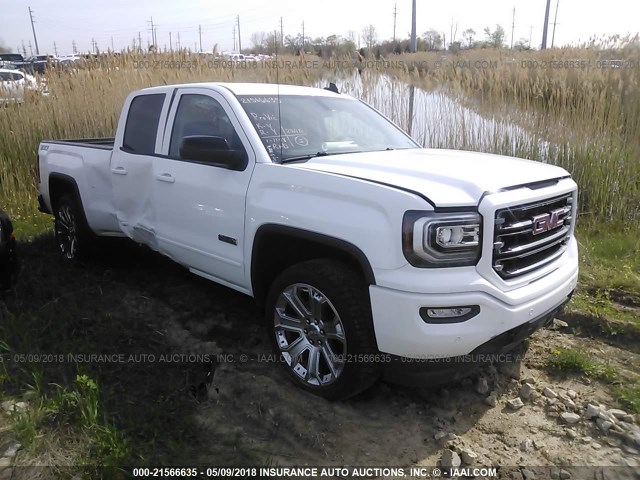 1GTV2NECXHZ152245 - 2017 GMC SIERRA K1500 SLT WHITE photo 1