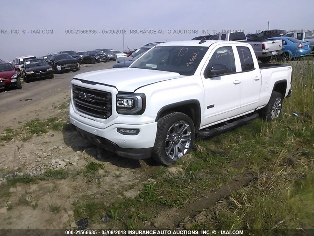 1GTV2NECXHZ152245 - 2017 GMC SIERRA K1500 SLT WHITE photo 2