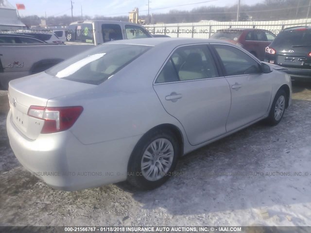 4T1BF1FK8CU008183 - 2012 TOYOTA CAMRY SE/LE/XLE SILVER photo 4