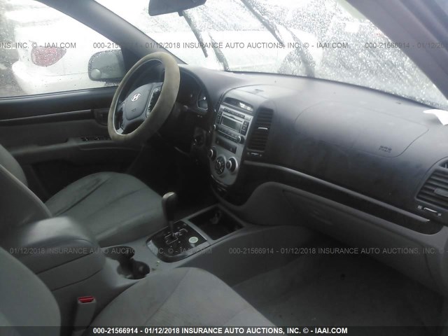 5NMSG73E87H011407 - 2007 HYUNDAI SANTA FE GL BLUE photo 5