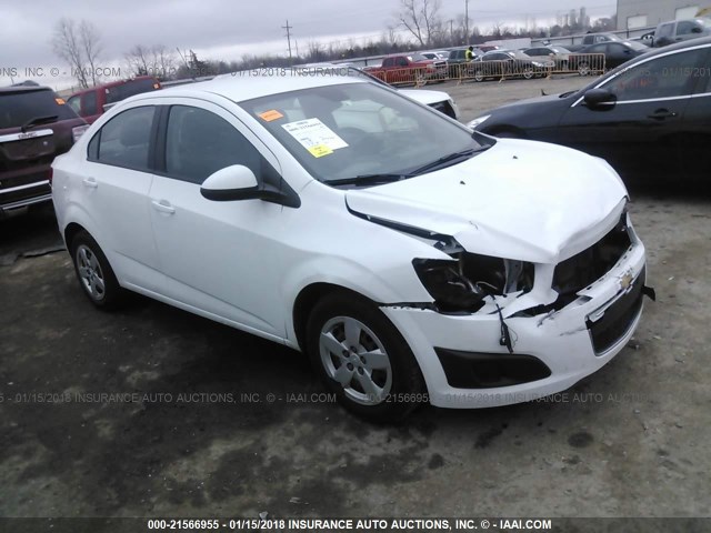 1G1JB5SH5D4131169 - 2013 CHEVROLET SONIC LS WHITE photo 1