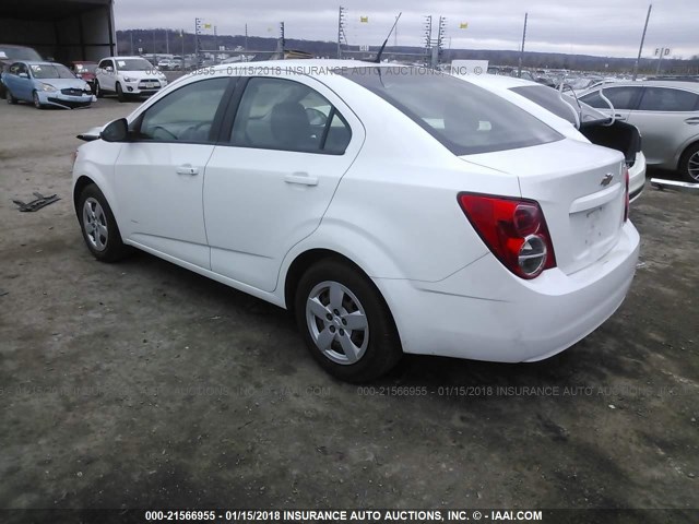 1G1JB5SH5D4131169 - 2013 CHEVROLET SONIC LS WHITE photo 3