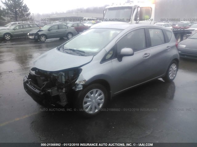 3N1CE2CPXEL396681 - 2014 NISSAN VERSA NOTE S/S PLUS/SV/SL SILVER photo 2