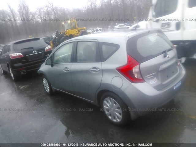 3N1CE2CPXEL396681 - 2014 NISSAN VERSA NOTE S/S PLUS/SV/SL SILVER photo 3