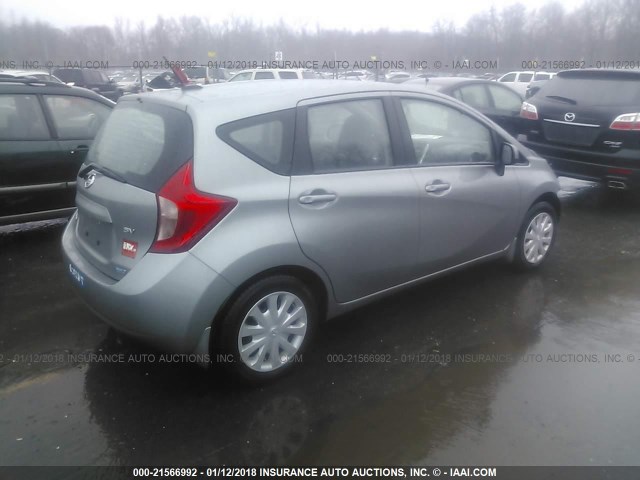 3N1CE2CPXEL396681 - 2014 NISSAN VERSA NOTE S/S PLUS/SV/SL SILVER photo 4