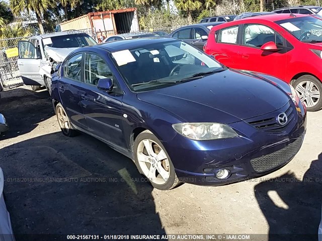 JM1BK123451298862 - 2005 MAZDA 3 S BLUE photo 1