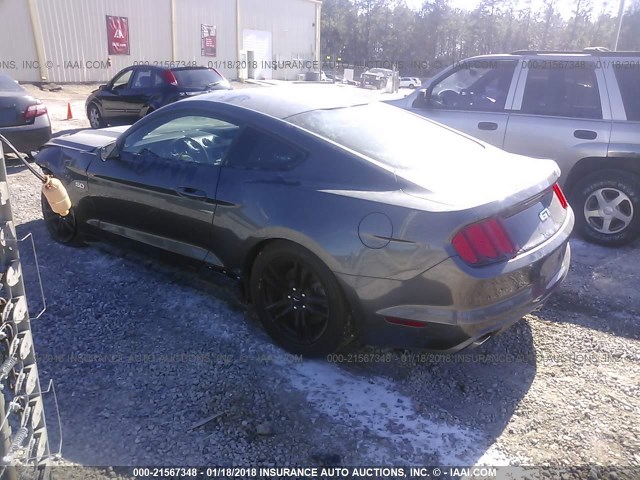 1FA6P8CF9H5270997 - 2017 FORD MUSTANG GT GRAY photo 3