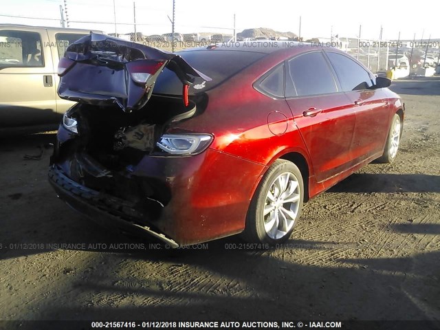 1C3CCCBB7FN712087 - 2015 CHRYSLER 200 S MAROON photo 4