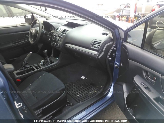 JF1GJAA66DG021393 - 2013 SUBARU IMPREZA BLUE photo 5