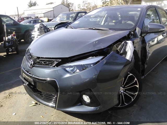 5YFBURHE4GP568687 - 2016 TOYOTA COROLLA L/LE/LE PLS/PRM/S/S PLS GRAY photo 6